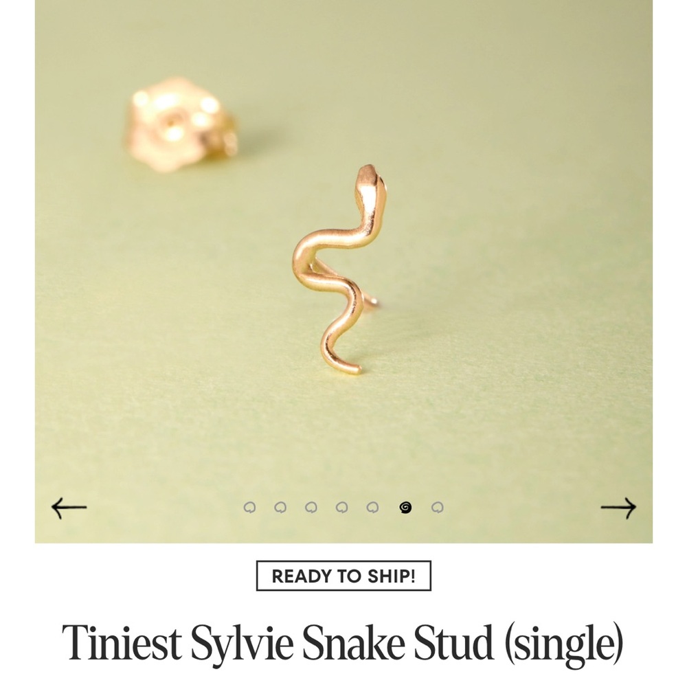 Catbird 14k sylvie snake stud earring